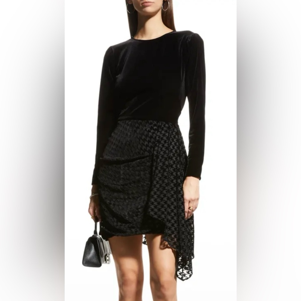 Shoshanna NWT New Carole Long Sleeve Velvet Dress – Size 4